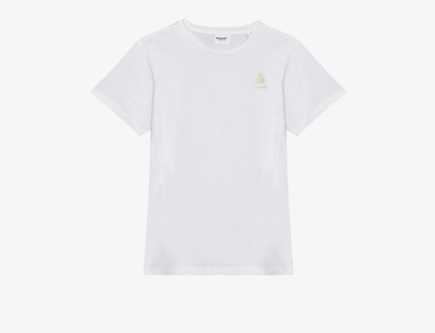 camiseta de manga corta de algodón con logotipo aby blanco